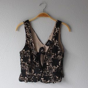 Nasty Gal Lace Tie Front Tank